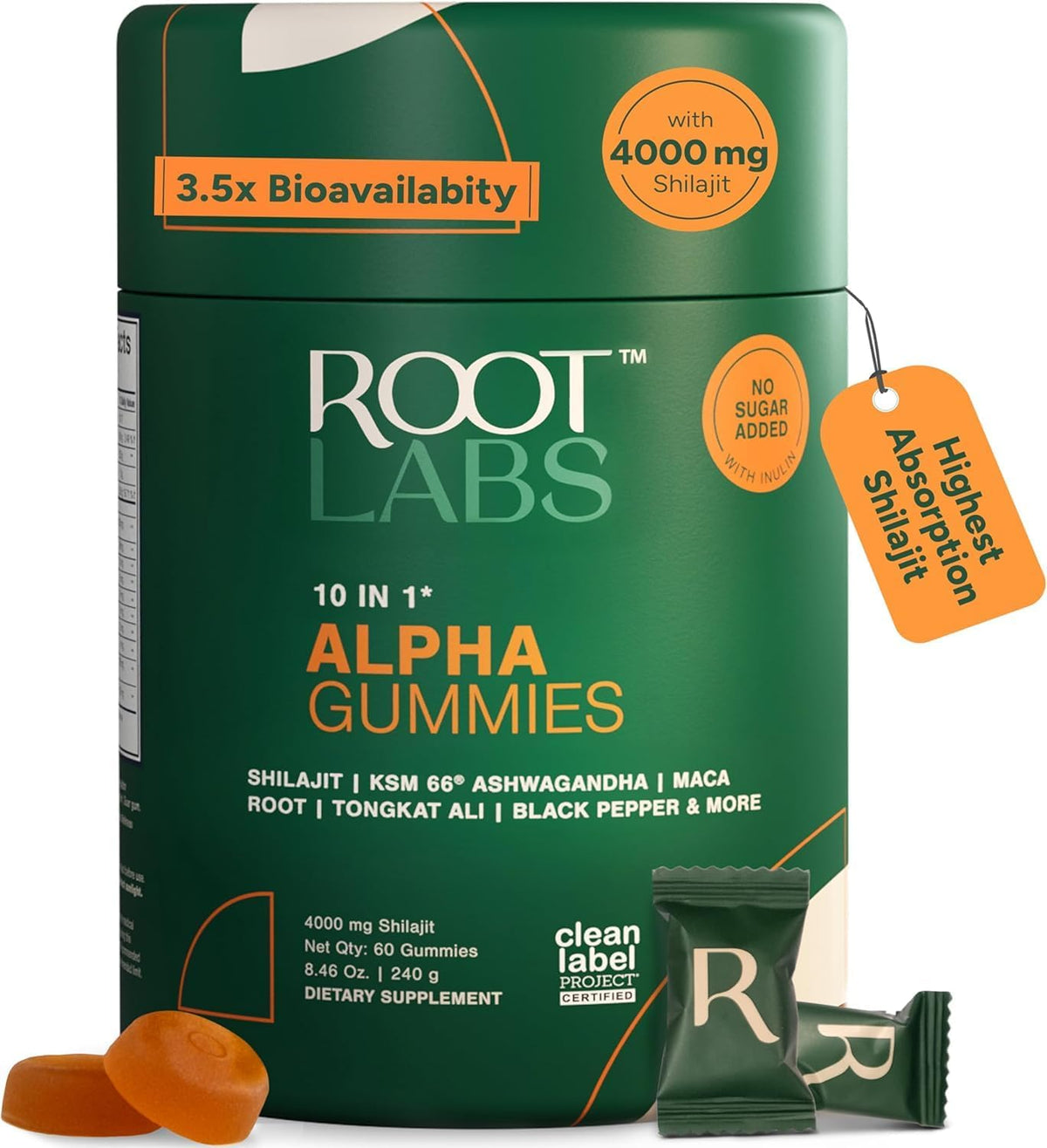 Gomitas RootLabs de Shilajit 10 en 1