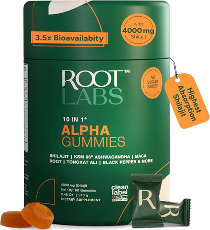 Gomitas RootLabs de Shilajit 10 en 1
